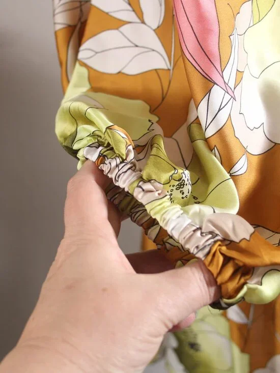 Ryegrass NWT XXL Tan Floral Smocked Waist Boho Mini Dress Long Sleeve - Picture 5 of 9